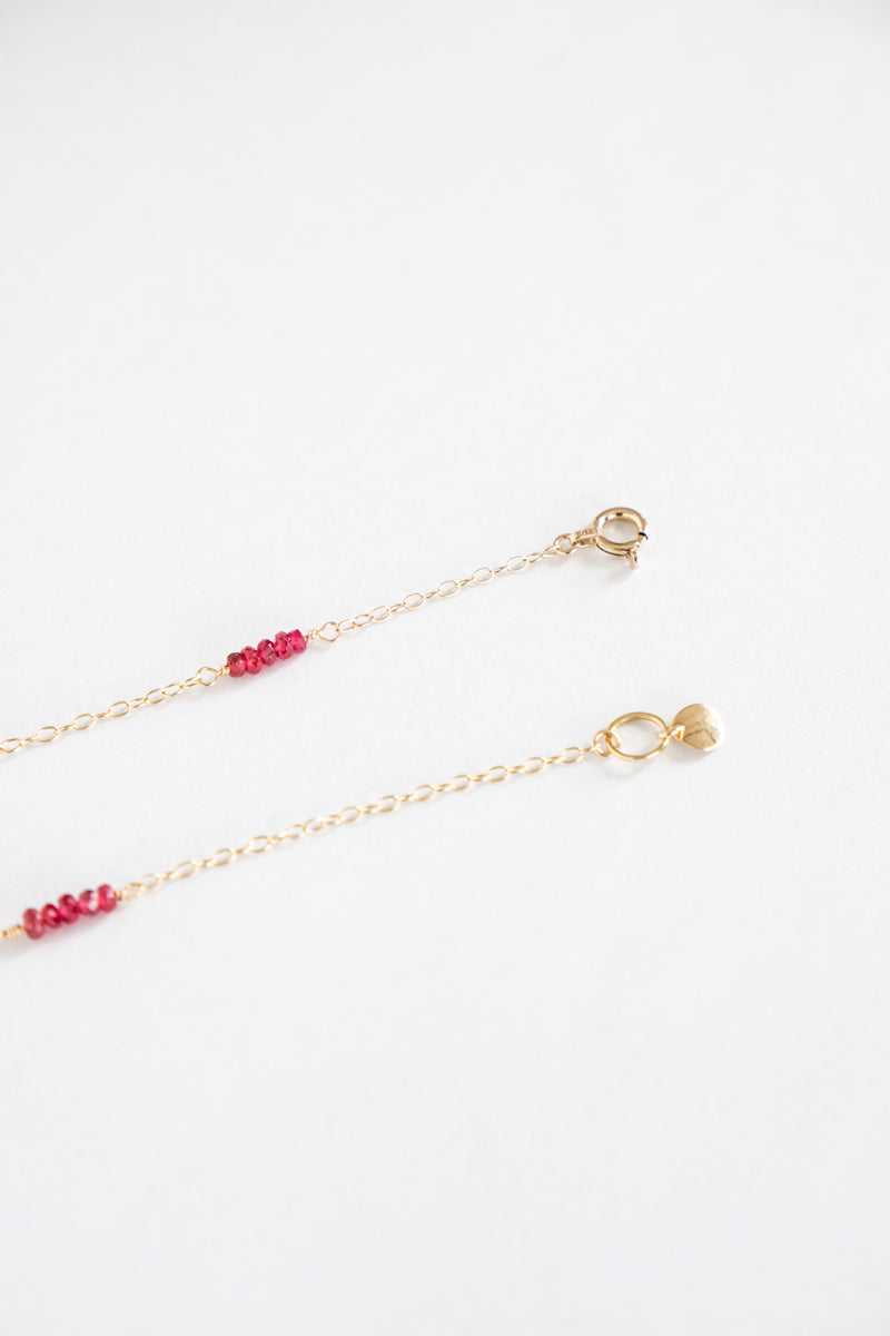 patchouli Red spinel chain necklace レッドスピネルチェーンネックレス/K10