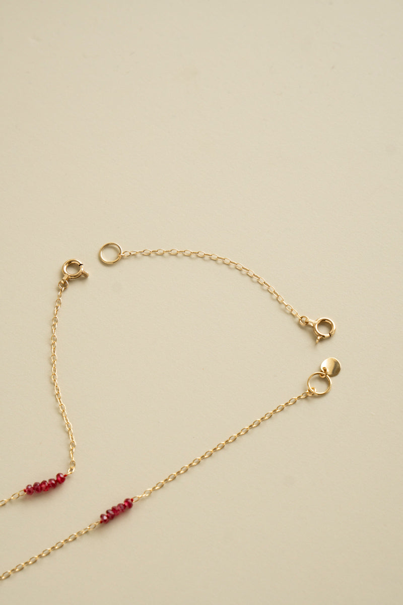 patchouli Red spinel chain necklace レッドスピネルチェーンネックレス/K10