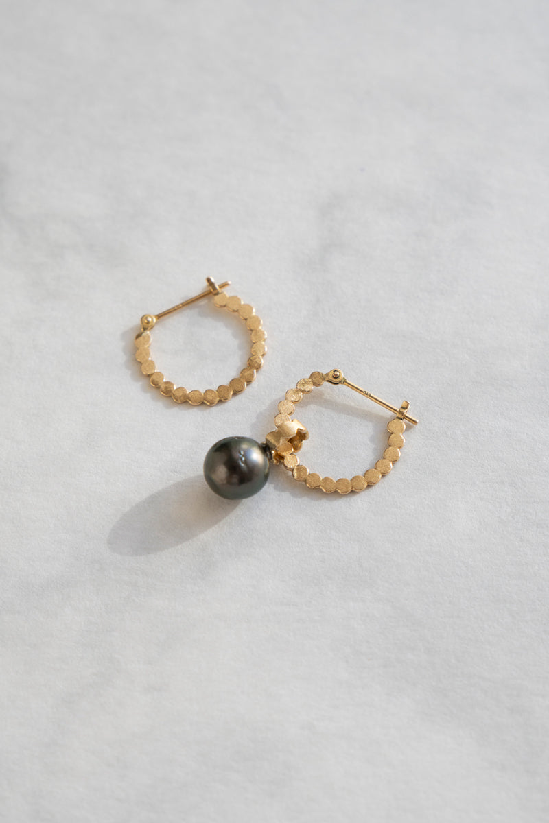 Perche? 慶良間真珠 marumaru × pearl Charm Top BK /K18