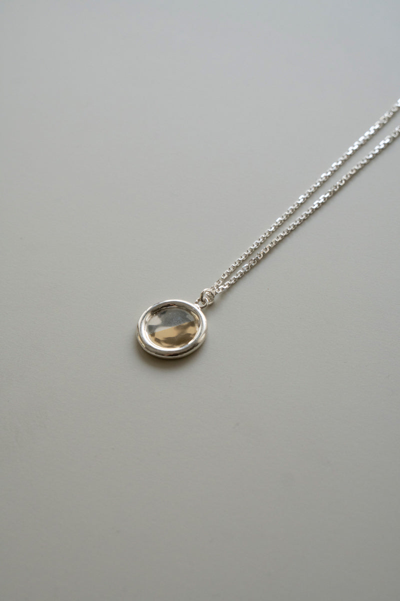 POLYTERON Coin necklace 397 /Silver&K18