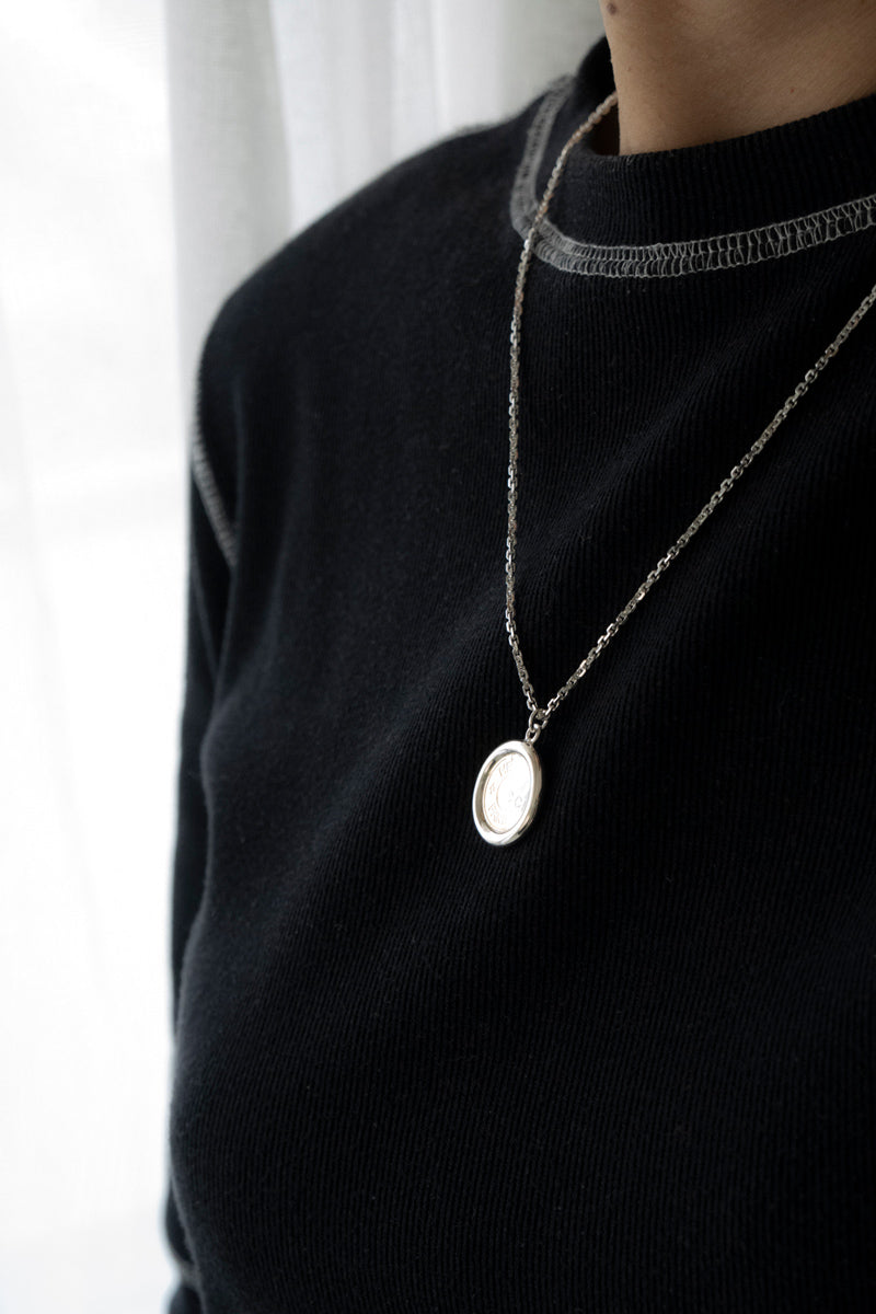 POLYTERON Coin necklace 397 /Silver&K18