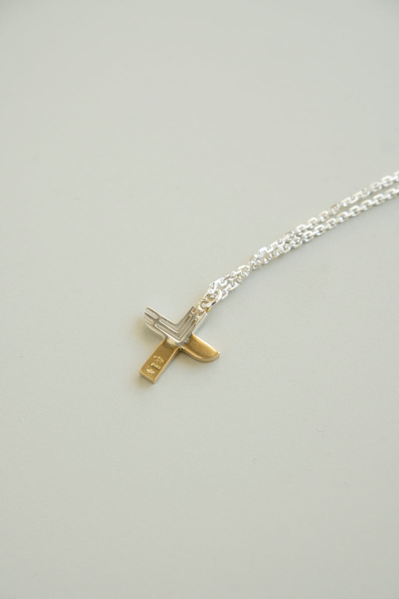 POLYTERON Totem pole necklace /Silver&K18