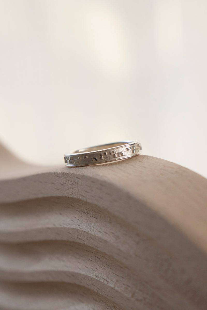 POLYTERON Chopped Ring /Silver