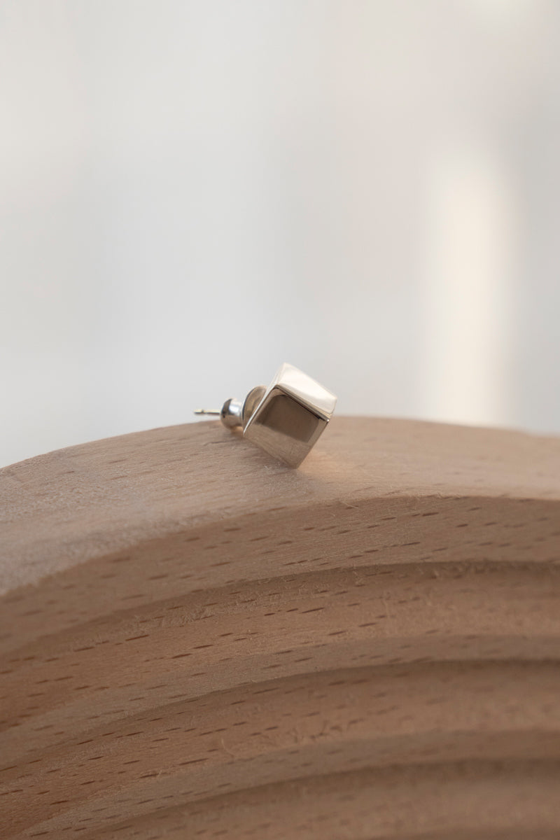 POLYTERON Chopped Pierced Earring /Silver