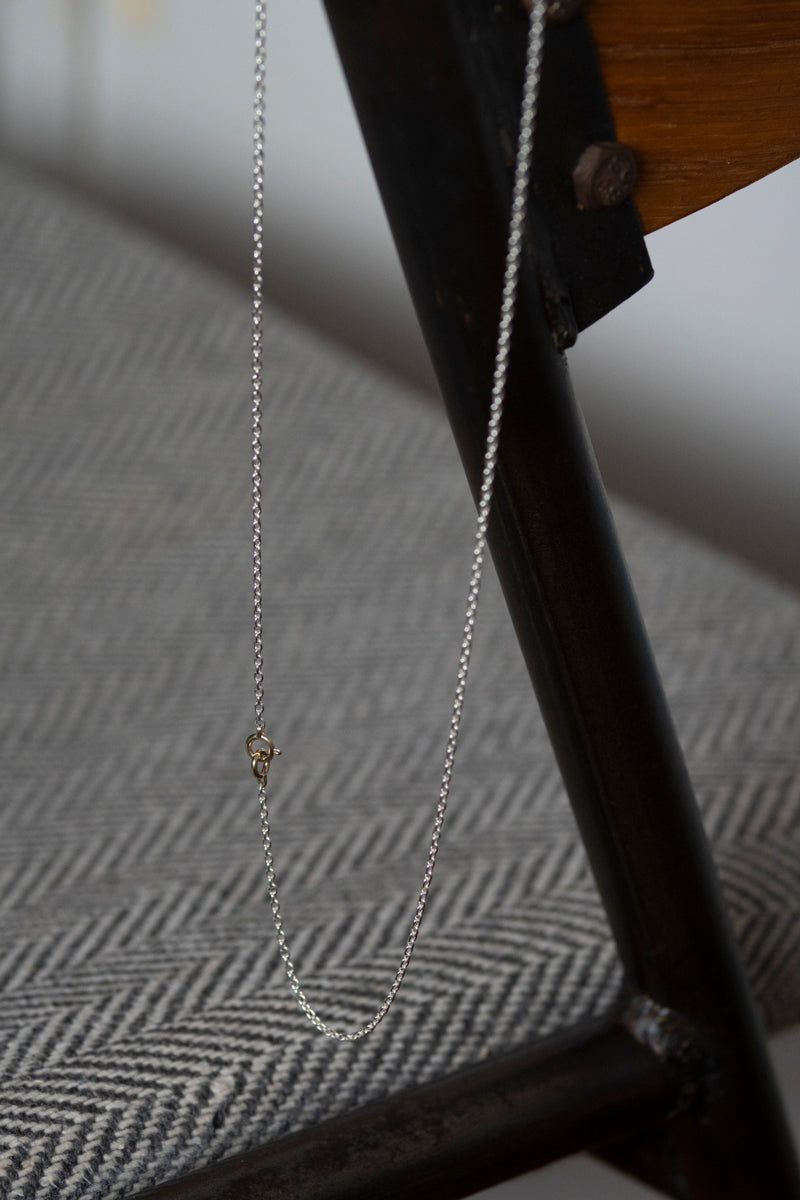 simmon Basic Oval Chain Necklace 40-70 /Silver
