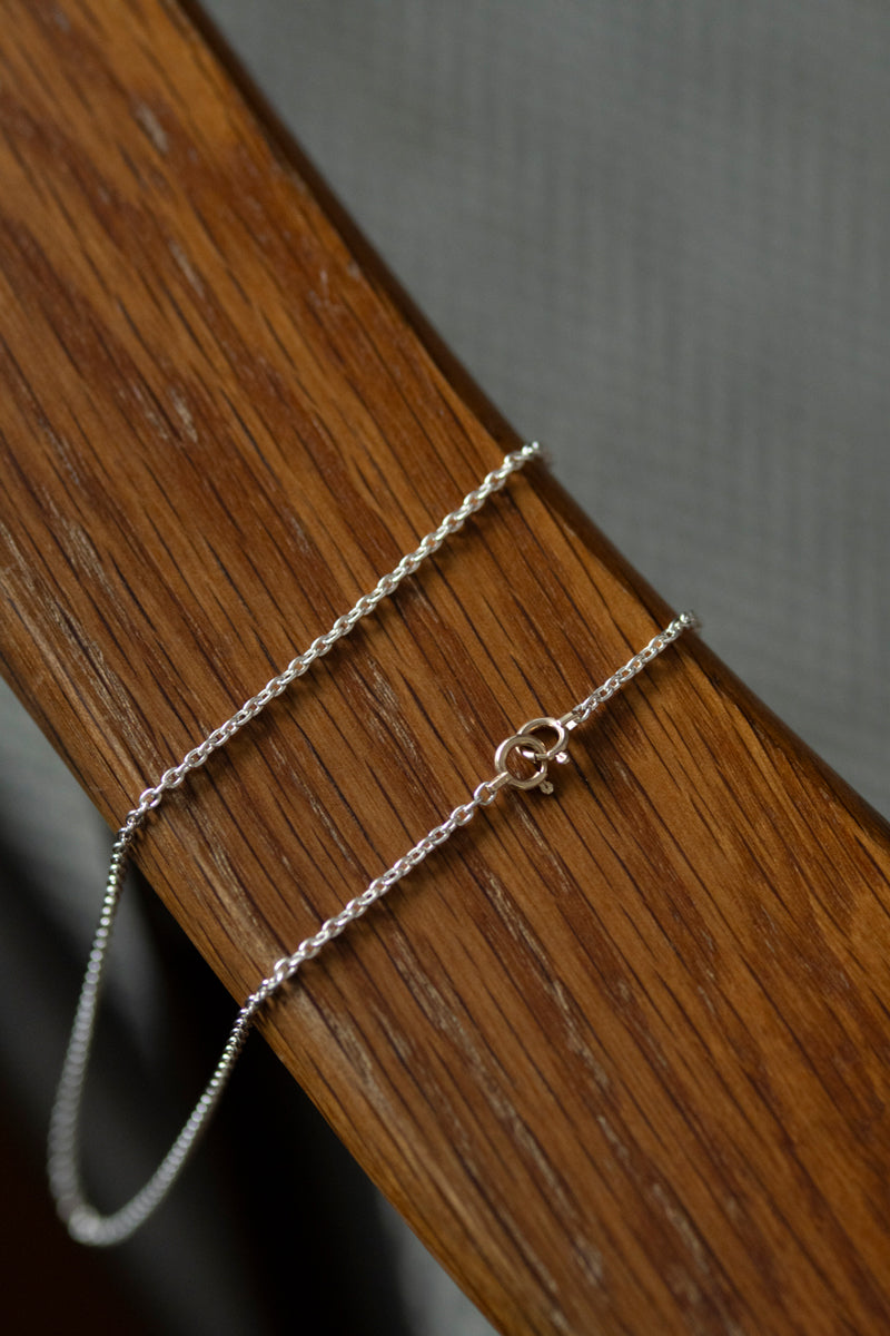 simmon Basic Oval Chain Necklace 40-70 /Silver