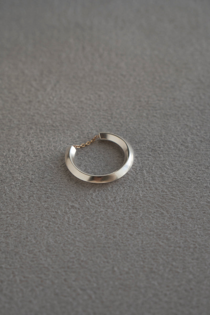 simmon Basic Rhombus & Chain ring /Silver