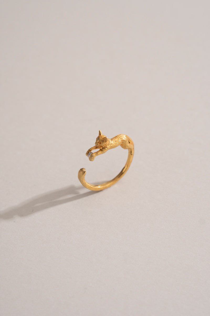 simmon Cat & Diamond Ring