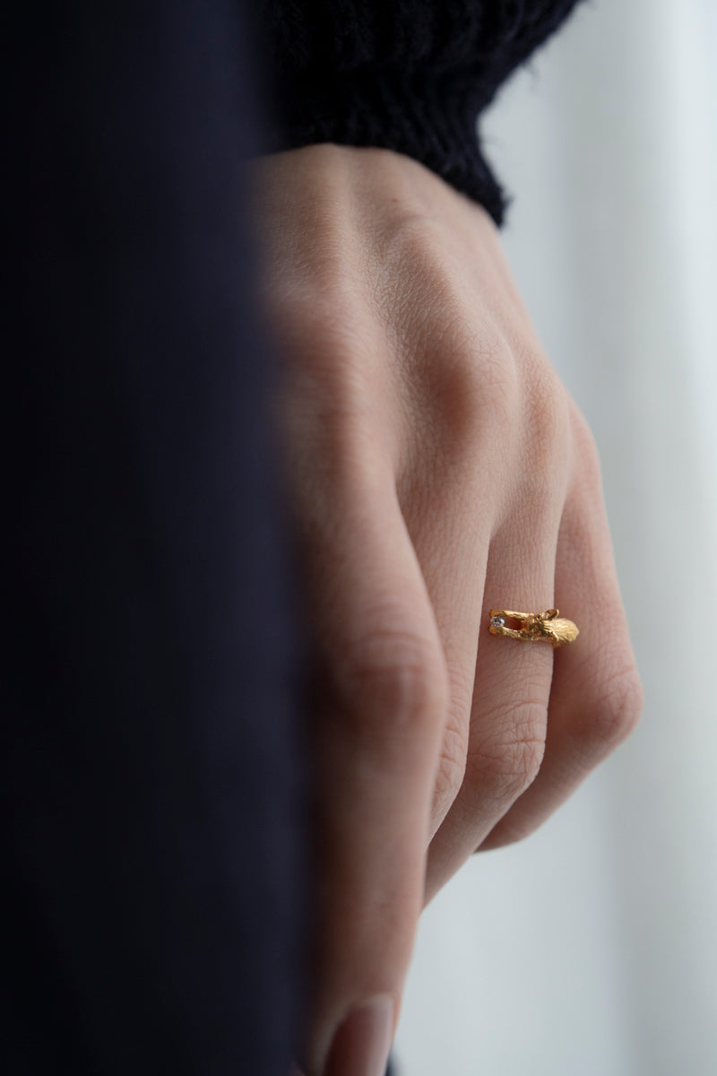 simmon Cat & Diamond Ring