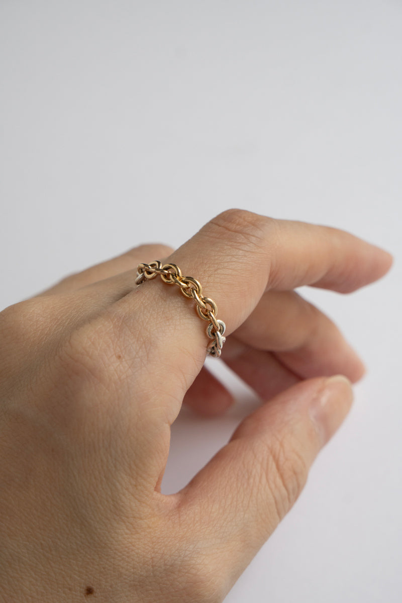 simmon Aurora Chain Ring /SV&K10&K18