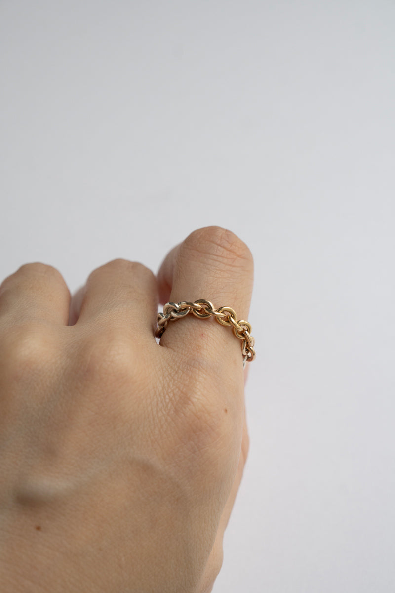 simmon Aurora Chain Ring /SV&K10&K18