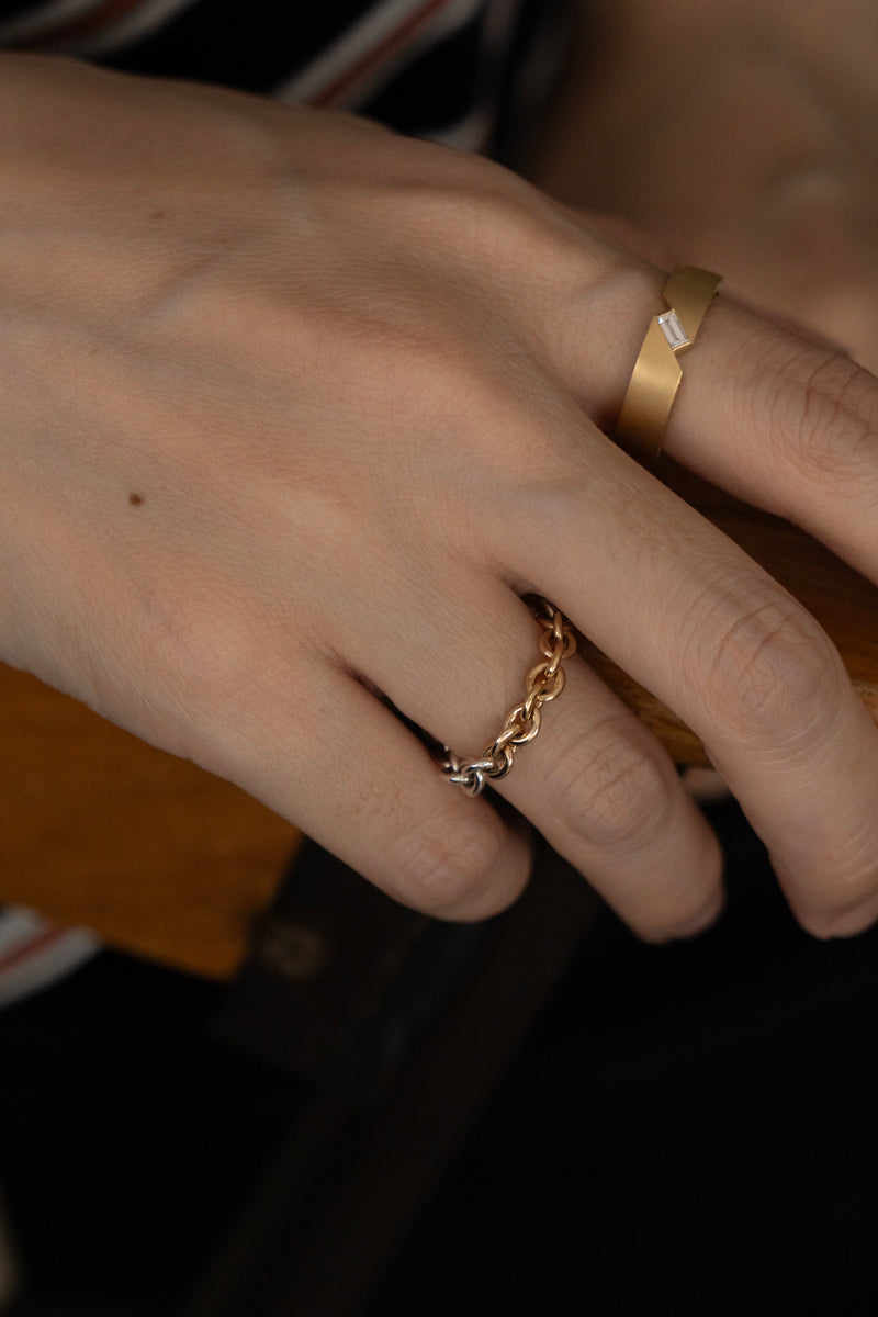 simmon Aurora Chain Ring /SV&K10&K18