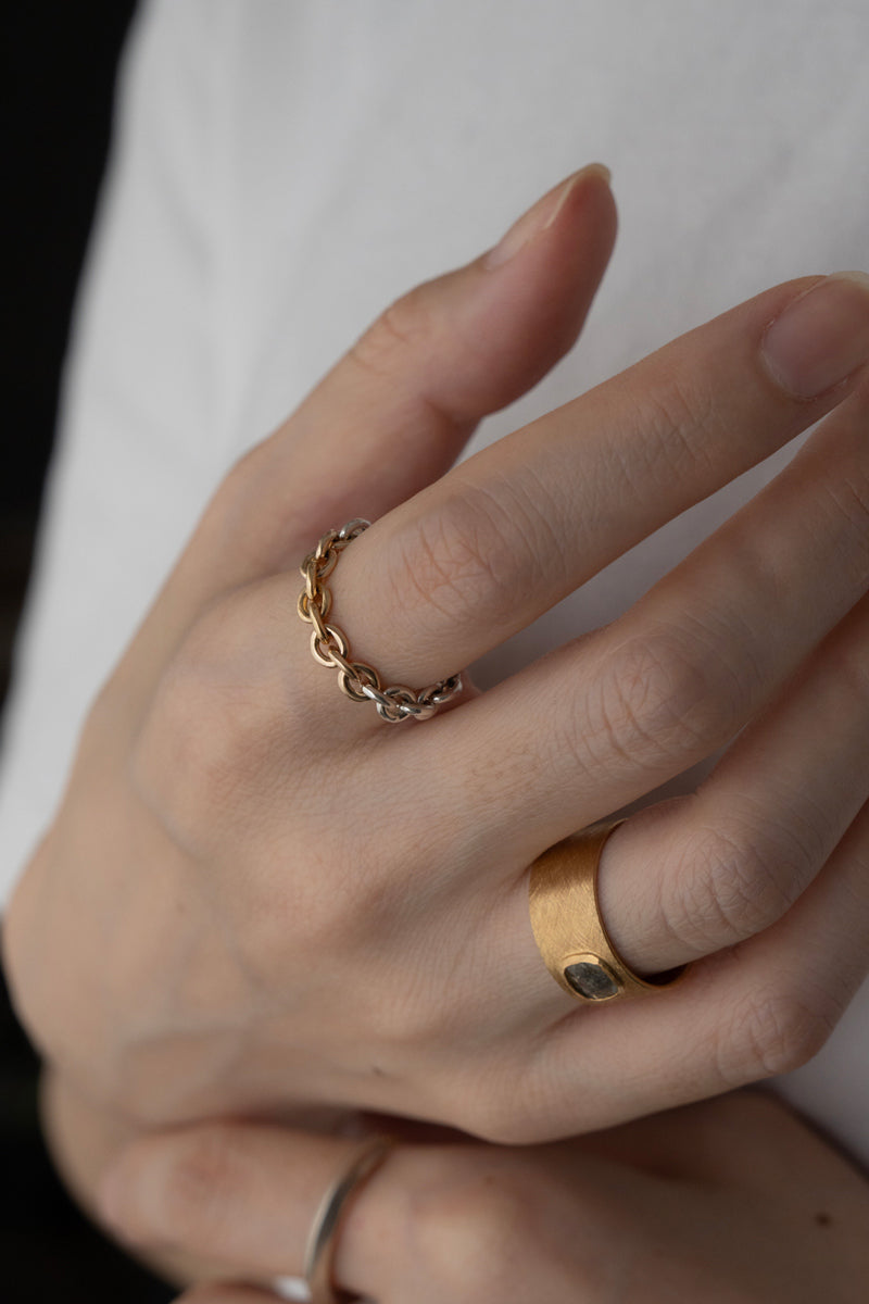 simmon Aurora Chain Ring /SV&K10&K18