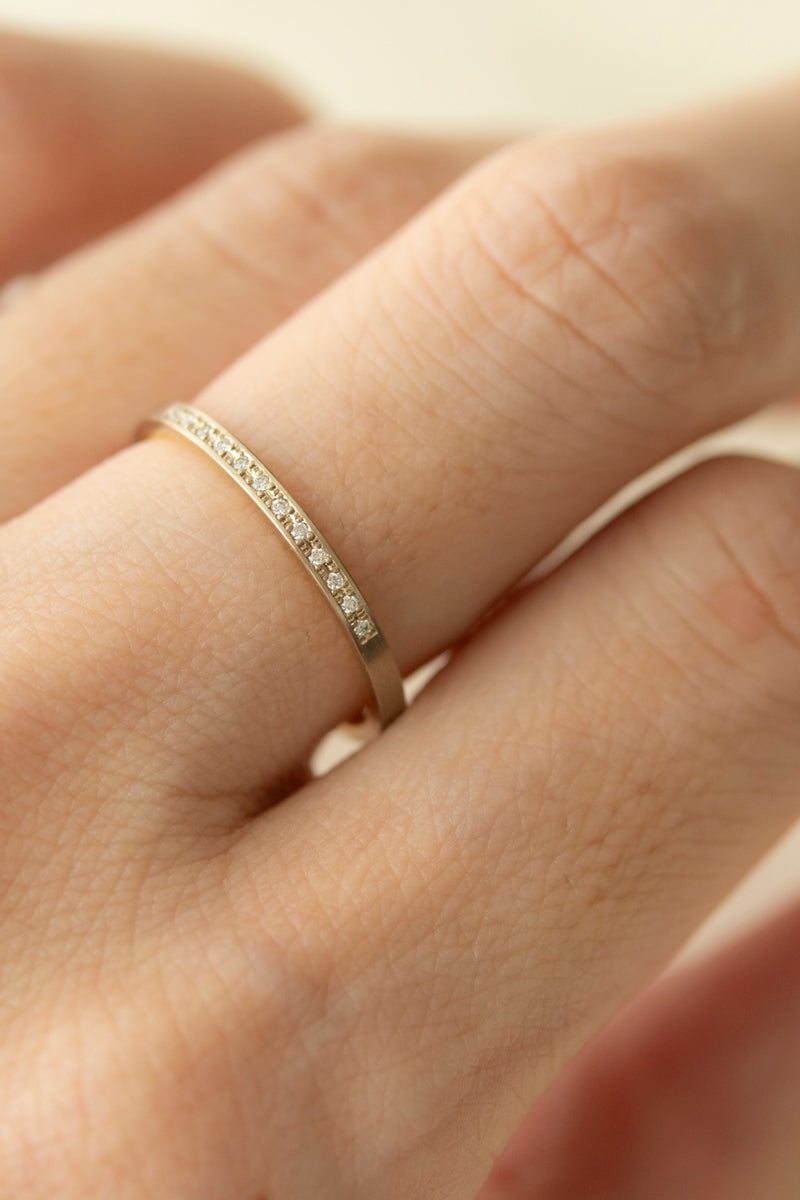 simmon HALVING FLAT 1/3 ETERNITY DIAMOND RING /K18