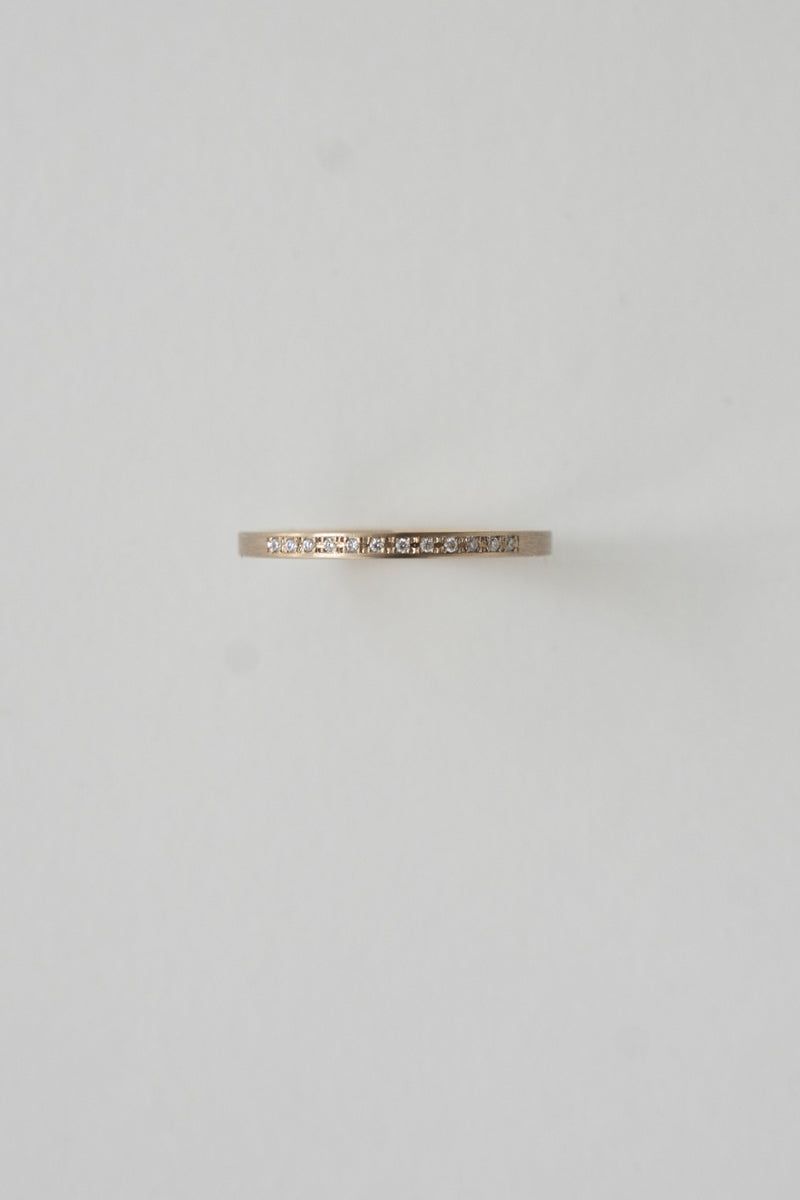 simmon HALVING FLAT 1/3 ETERNITY DIAMOND RING /K18
