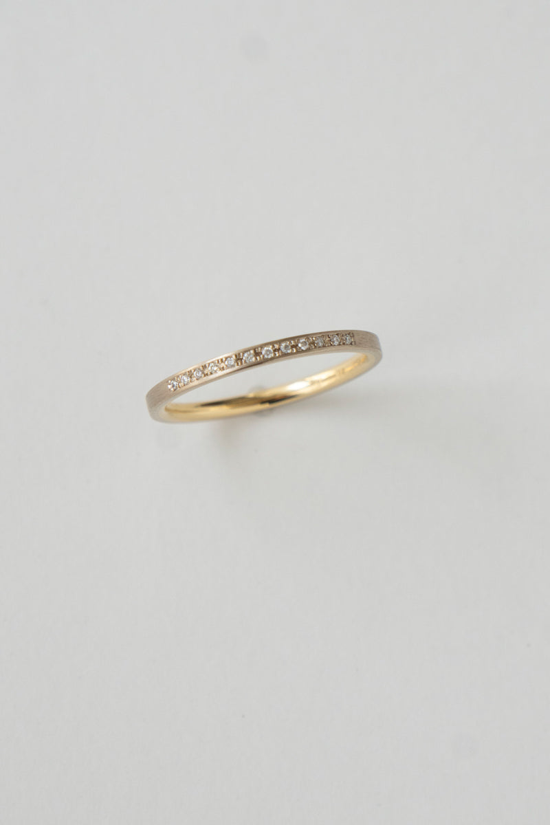 simmon HALVING FLAT 1/3 ETERNITY DIAMOND RING /K18