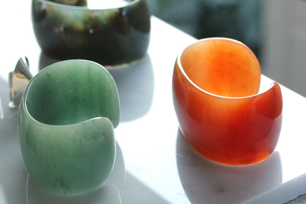 SASAI グリーンアベンチュリン STONE Cuff バングル