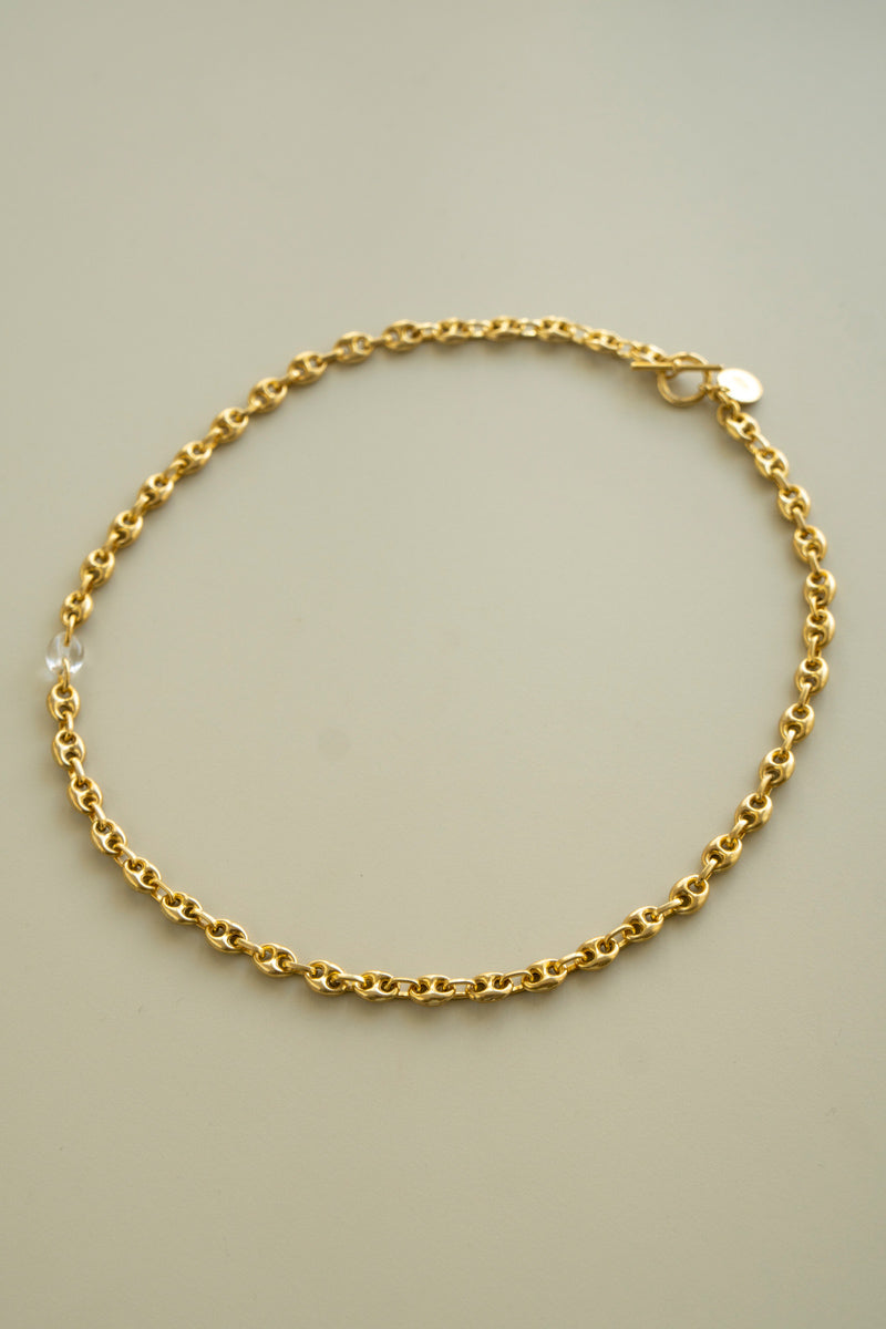 SASAI PROXY chain & crystal necklace