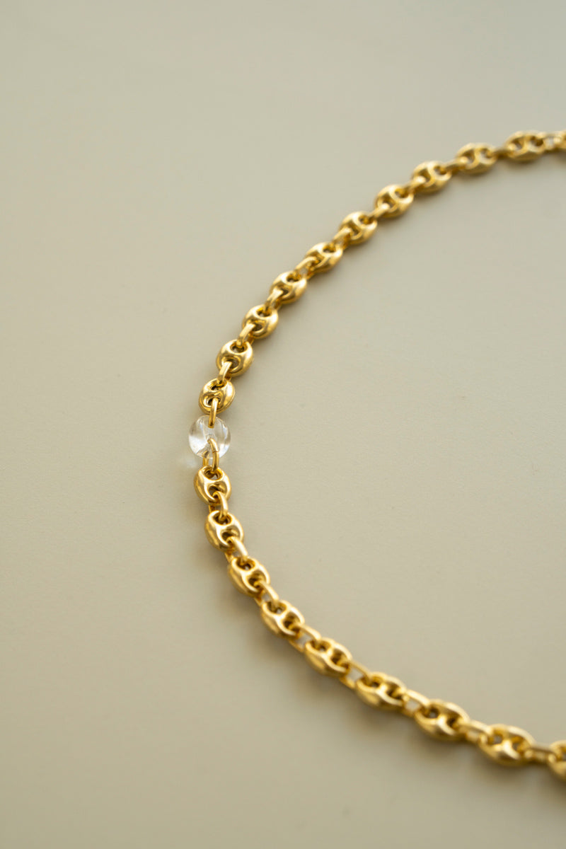 SASAI PROXY chain & crystal necklace