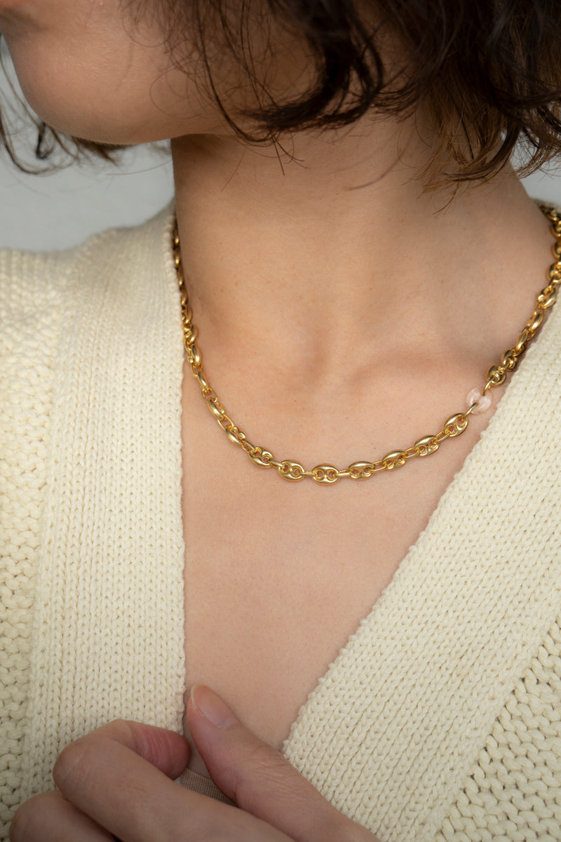 SASAI PROXY chain & crystal necklace