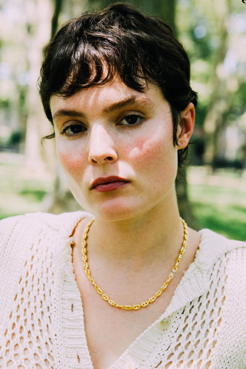 SASAI PROXY chain & crystal necklace