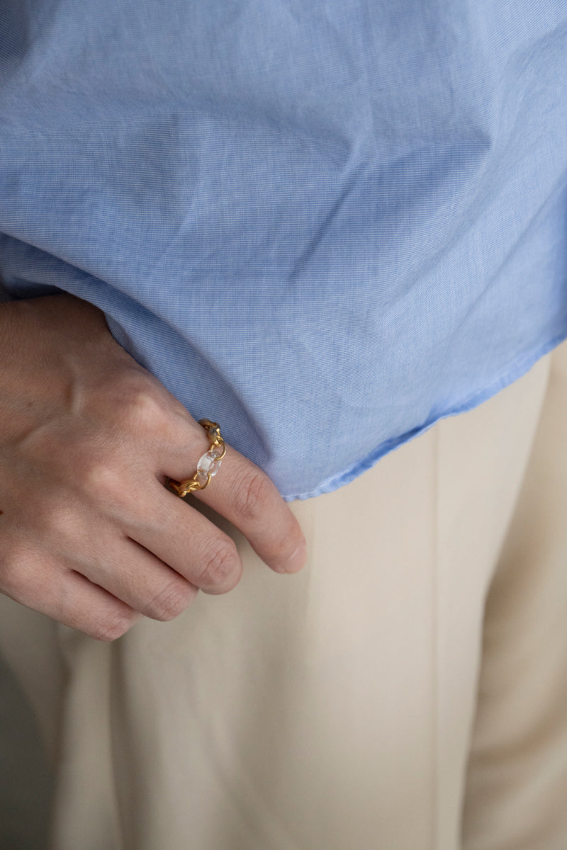 SASAI PROXY chain & crystal ring