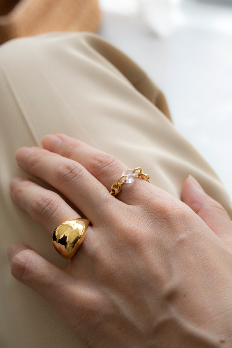 SASAI Bulge wide Ring/brass