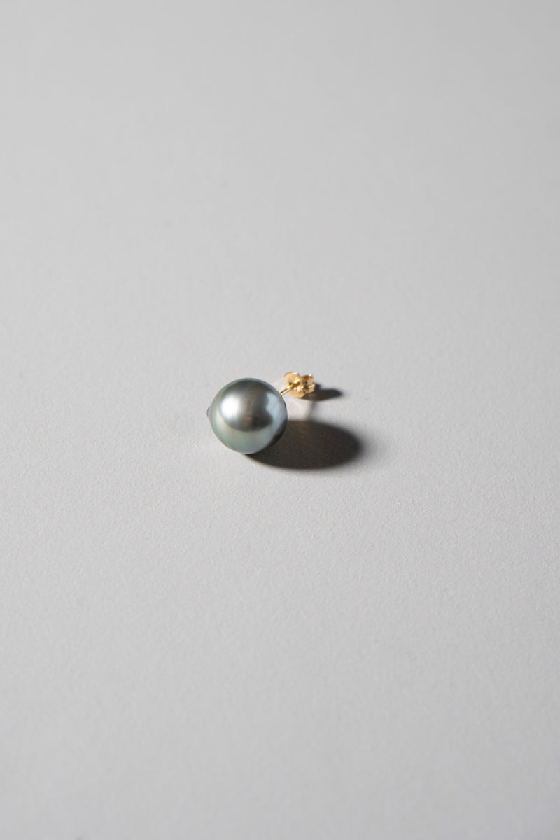 Seta Black south sea pearl pierced earring 南洋パールピアス/K18