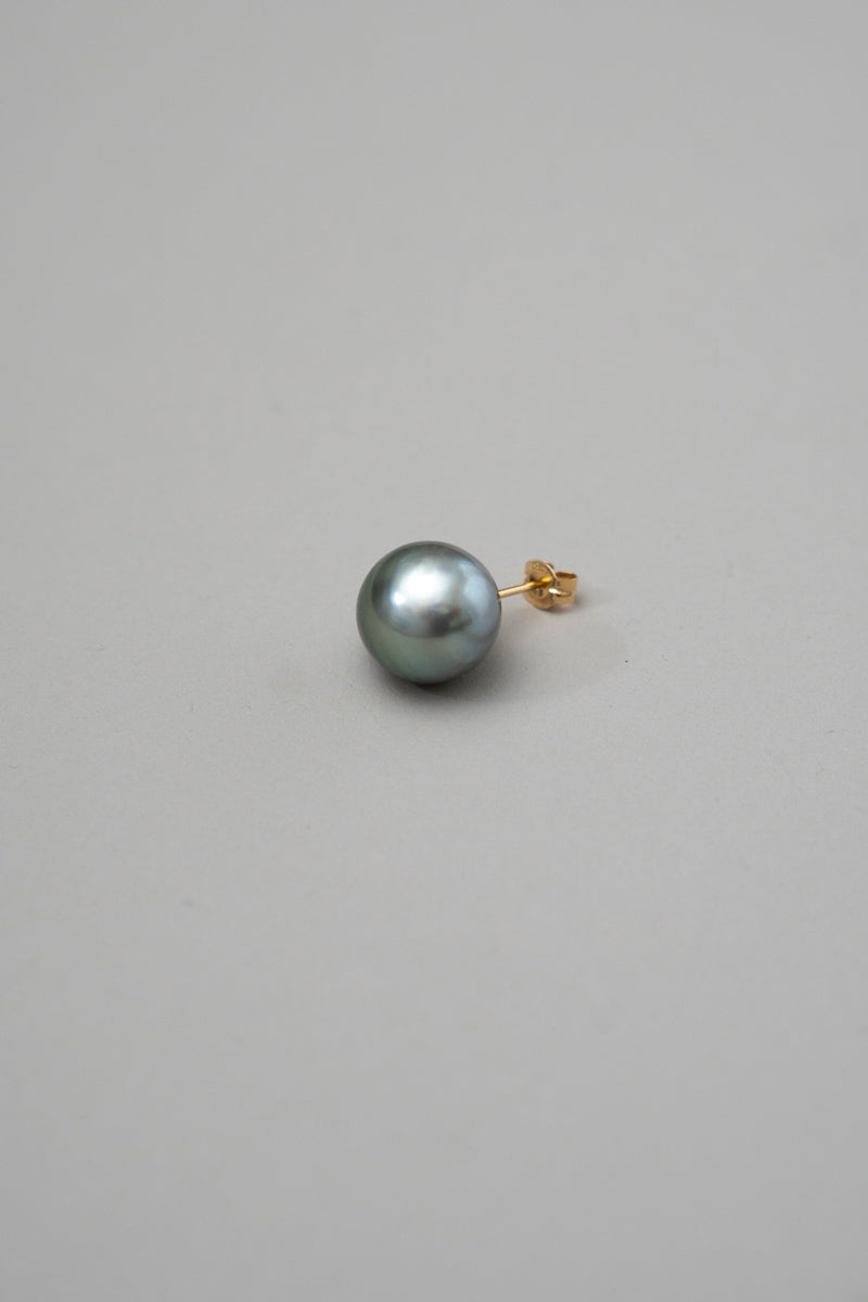 Seta Black south sea pearl pierced earring 南洋パールピアス/K18