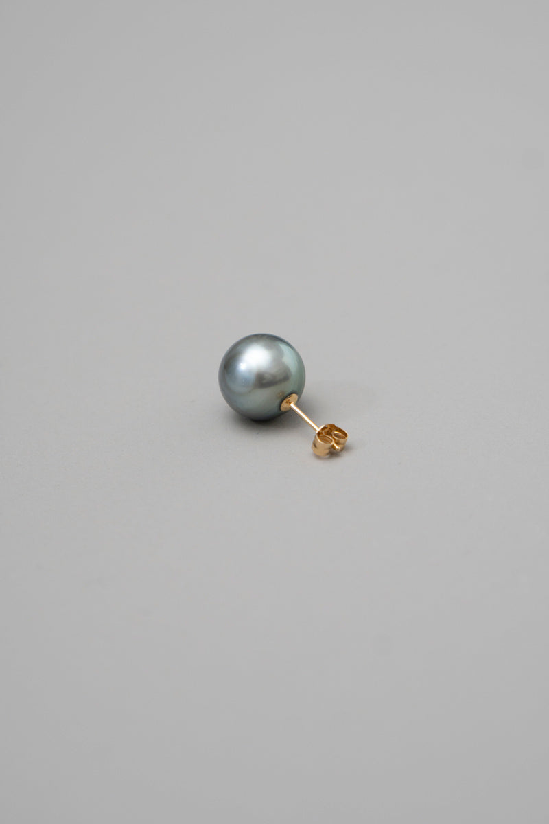 Seta Black south sea pearl pierced earring 南洋パールピアス/K18