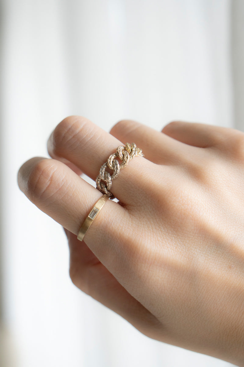 simmon Seta Baguette Diamond Ring /K18