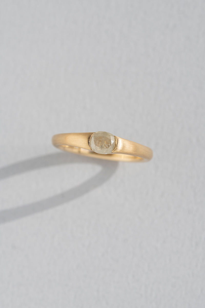 simmon Seta Oval Cut Ice Diamond Unite Ring /K18