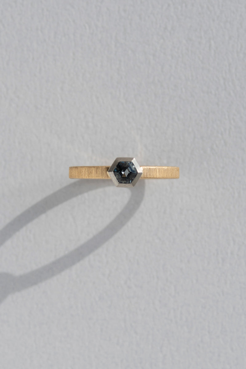 patchouli 別注 simmon Seta Hexagon Out Spinel Bezel Flat Ring /K18&PT950