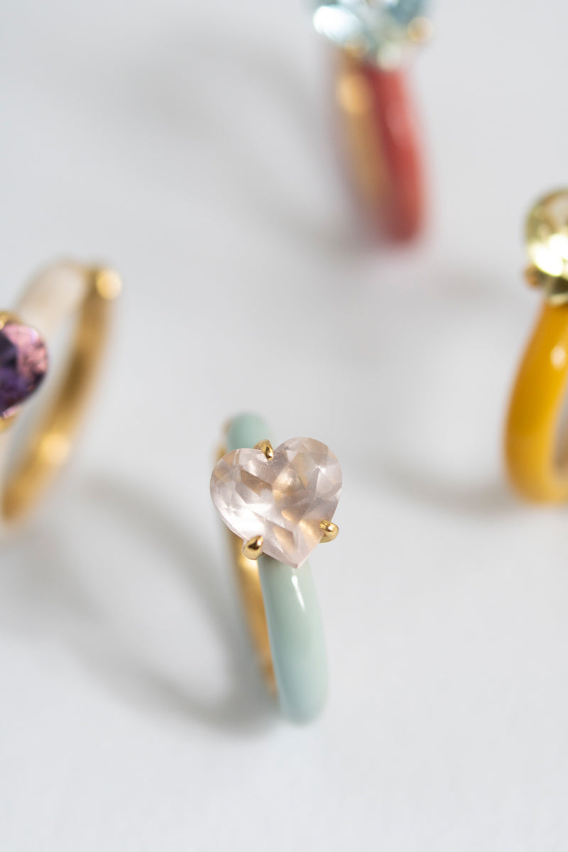 bohem Candy Ear cuff collection キャンディイヤカフ ローズクォーツ HEART2 mini