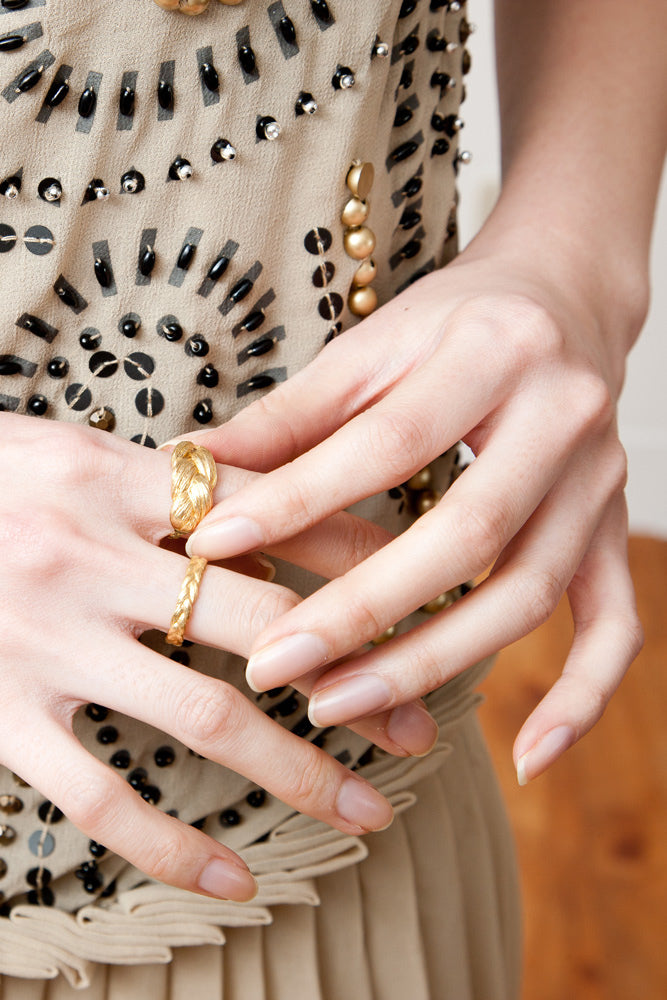 bohem Braid Collection Ring 3 /GD or K10