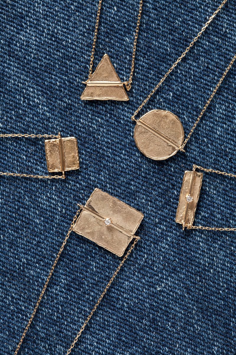 bohem mel collection Square diamond Necklace ネックレス/K10