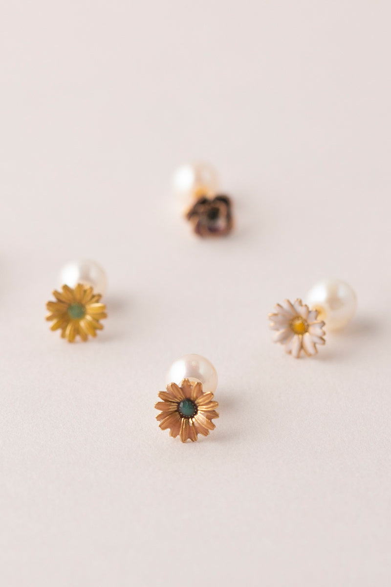 bohem,bohem ジュエリー,マーガレット ピアス,花 ピアス,ボヘム