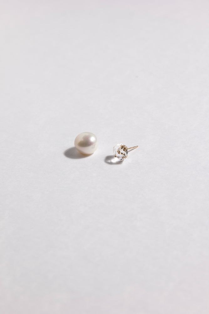 bohem Loose Stone Collection Herkimer-diamond stud pierce /K10