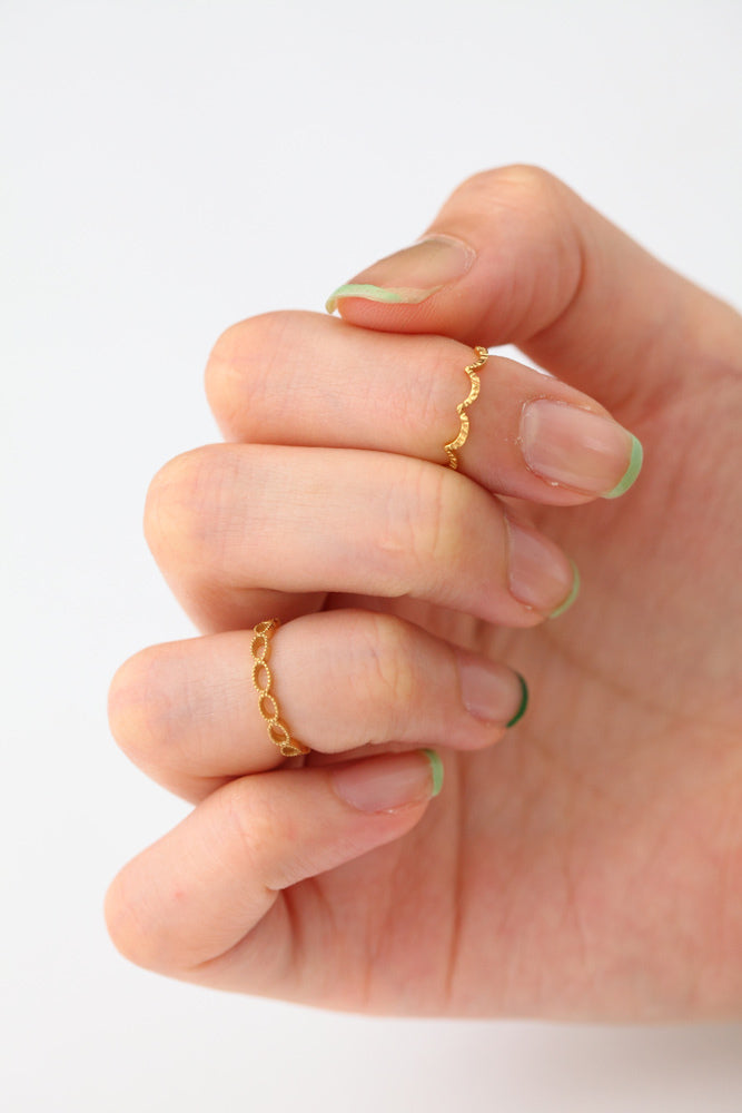 bohem Repeat collection Wave or Oval big リング/K10