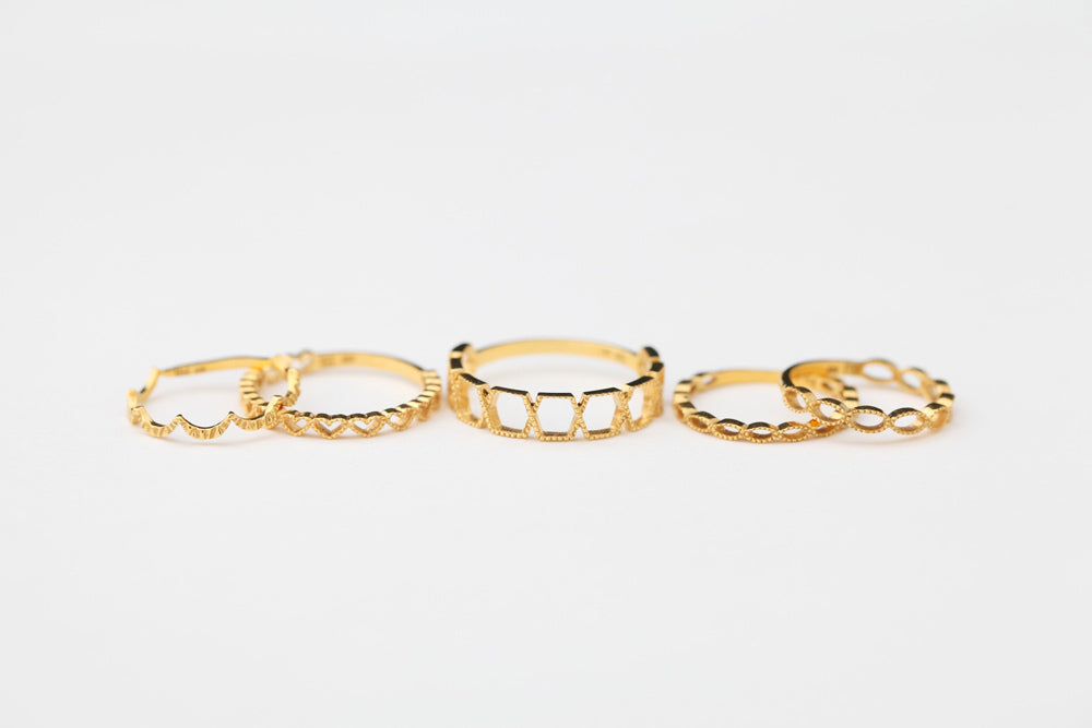 bohem Repeat collection Wave or Oval big リング/K10