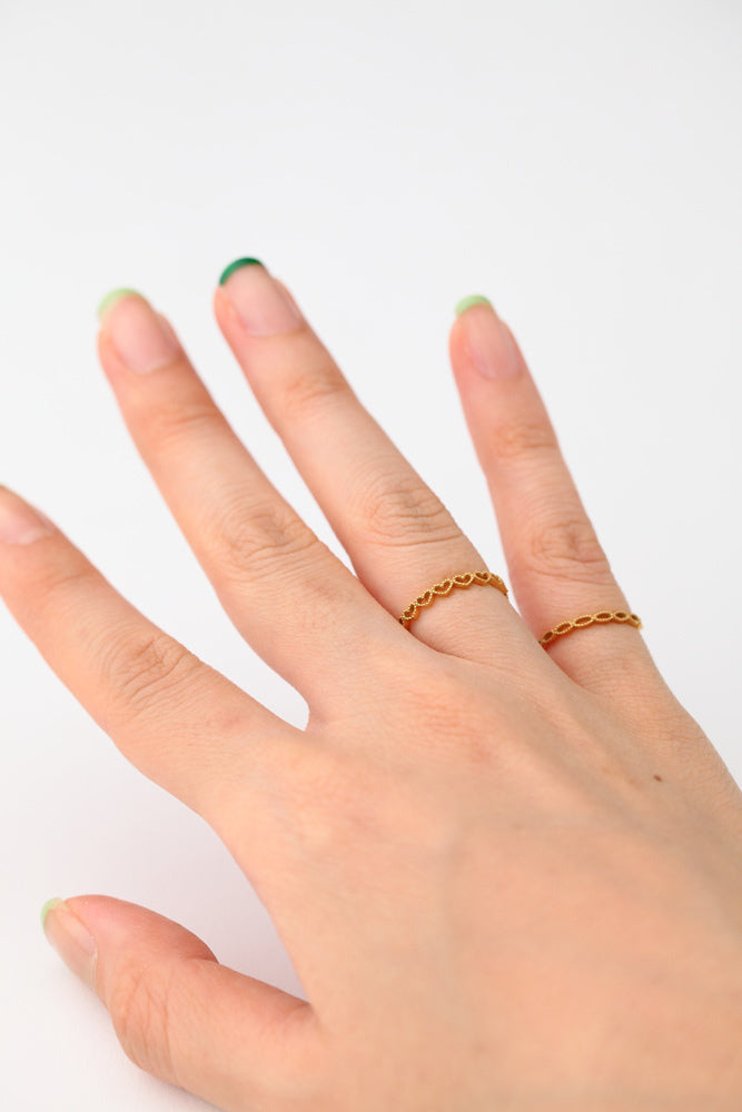bohem Repeat collection Heart or Oval mini リング/K10