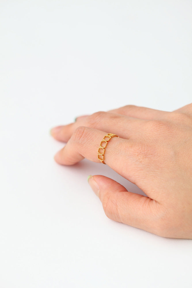 bohem Repeat Ring collection Square ring/K10