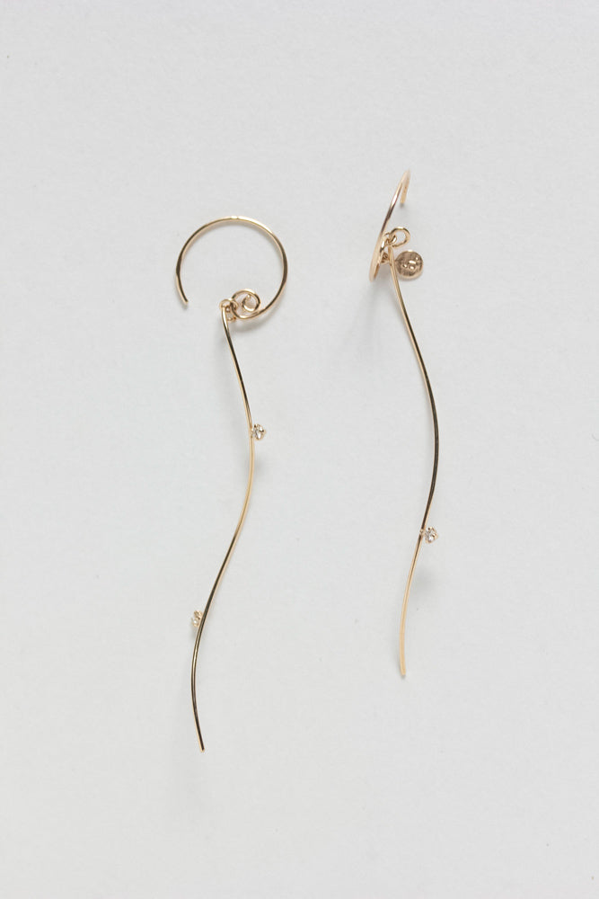 bohem,ボヘム,bohem アクセサリー,ピアス,ゴールド ピアス,10金ピアス,ダイヤモンド,華奢なピアス