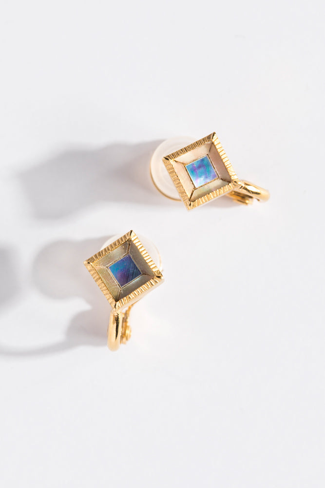 bohem Takaoka lacquerware × bohem mother-of-pearl earrings