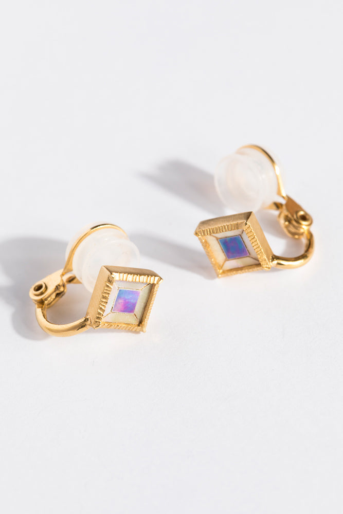 bohem Takaoka lacquerware × bohem mother-of-pearl earrings