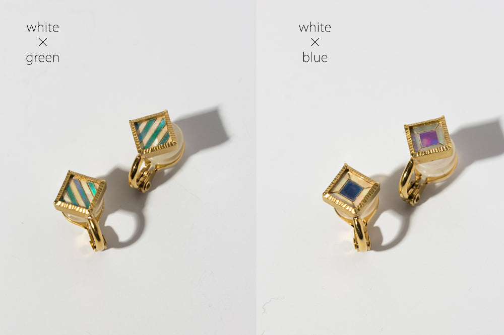 bohem Takaoka lacquerware × bohem mother-of-pearl earrings