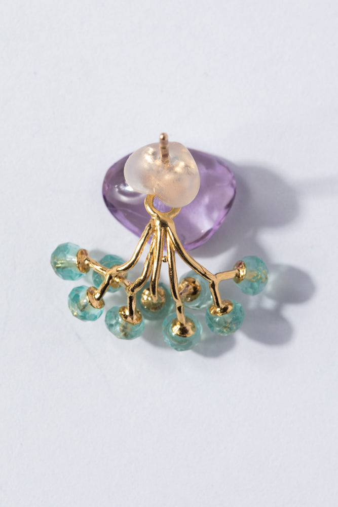 bohem fairy earrings Amethyst x apatite earrings & earrings/K10