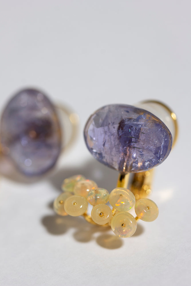 bohem fairy earrings tanzanite x opal earrings & earrings/K10