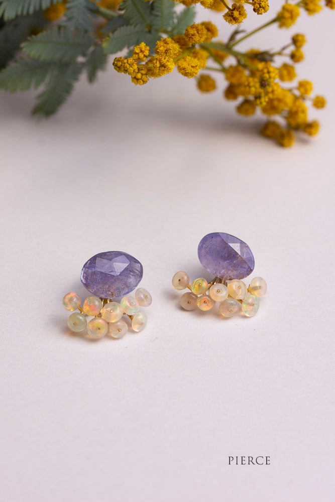 bohem fairy earrings tanzanite x opal earrings & earrings/K10