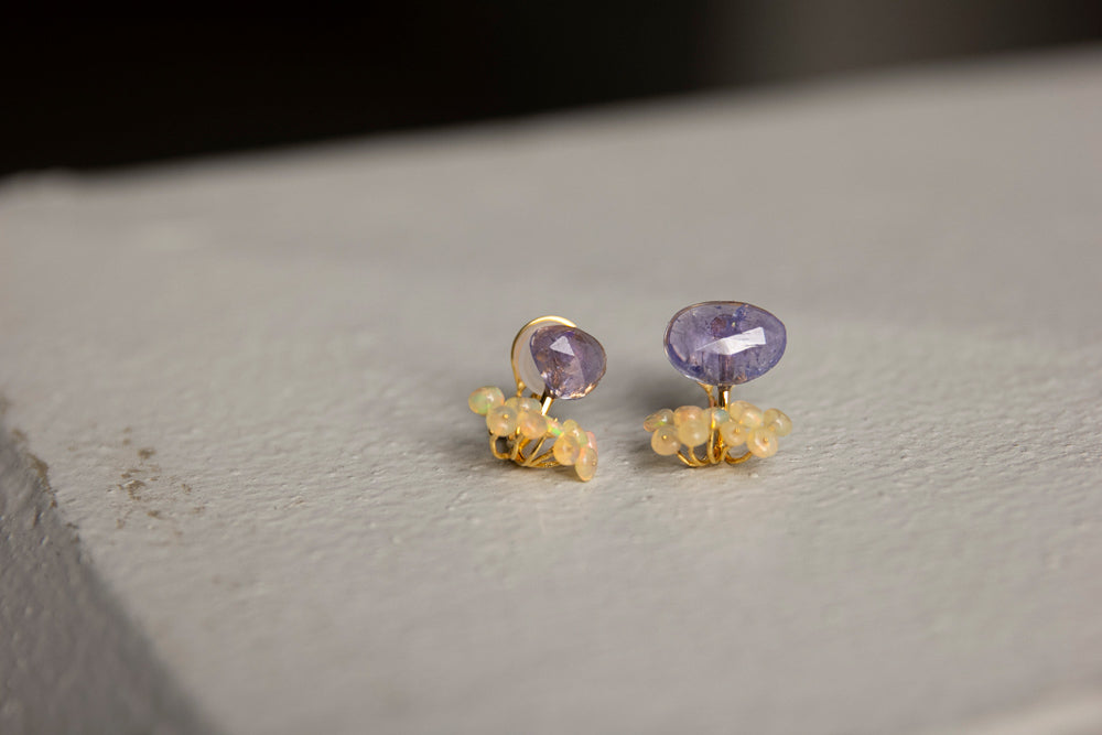bohem fairy earrings tanzanite x opal earrings & earrings/K10